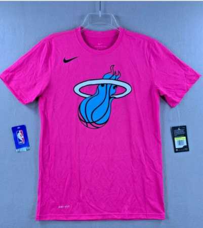 Mens Custom Miami Heat Pink T-Shirt